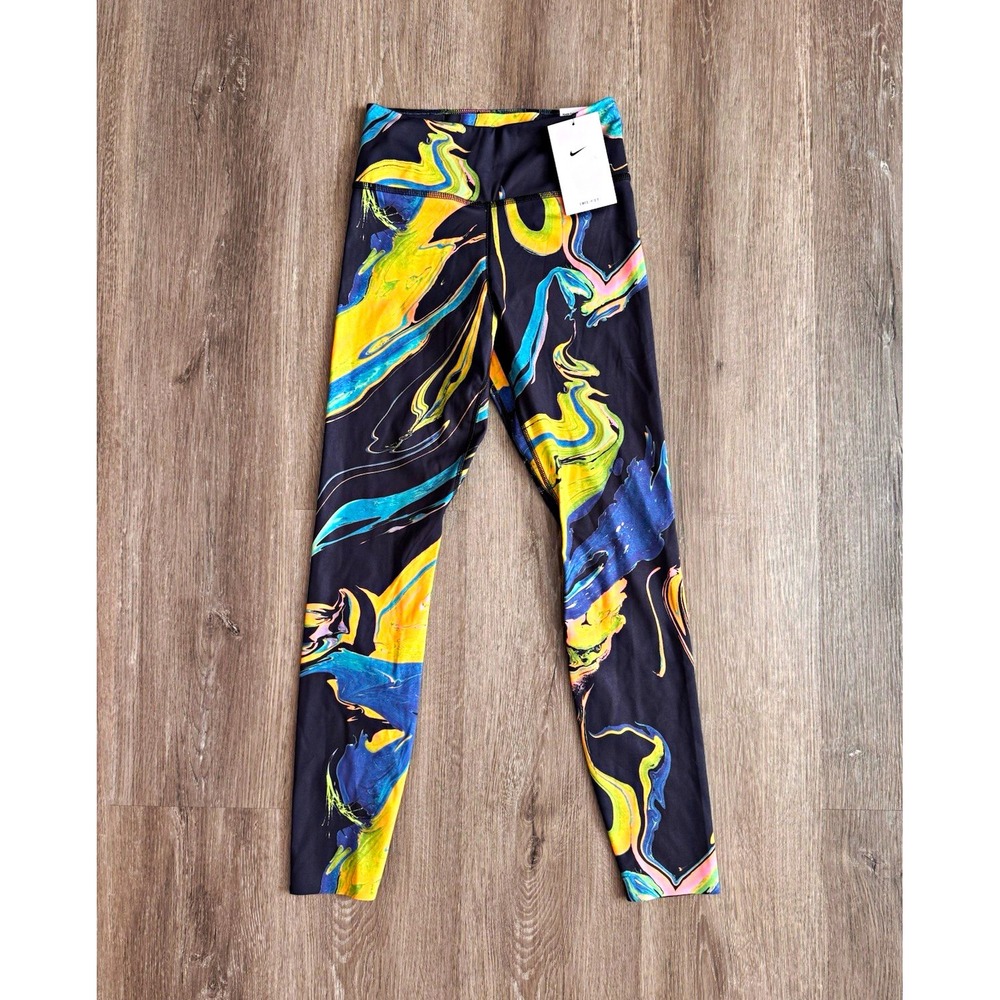 Nike One Luxe Dri-FIT 7/8 Leggings Women's XS Marble Print NWT Training Yoga